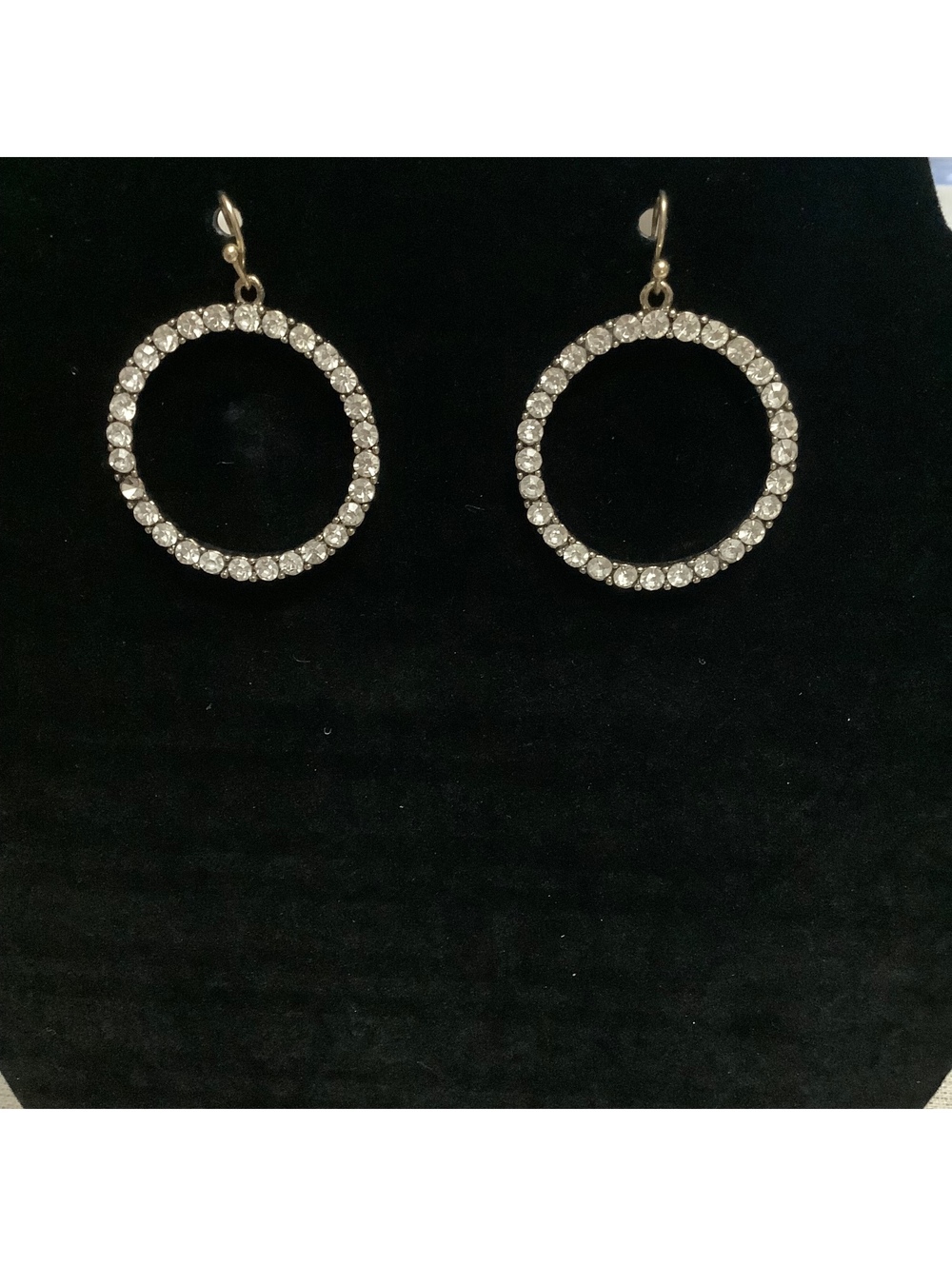 SUGARFIX by BaubleBar Silver Tone Crystal Rhinestone Circle Drop Earrings